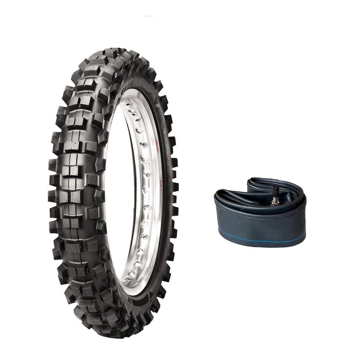 Neumático Trasero De Moto 1009019 Enduro - Cross + Cámara, marca GENERICO - Foto Principal