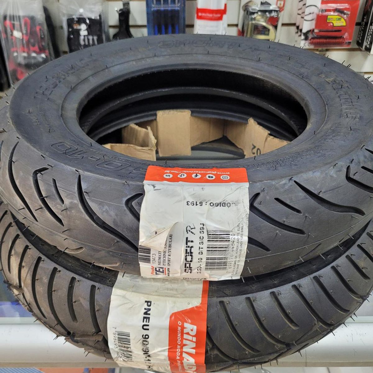 GENERICO - Pack 2 Neumaticos Moto 3.50-10 - 90/90/12 Scooter - Bicimoto