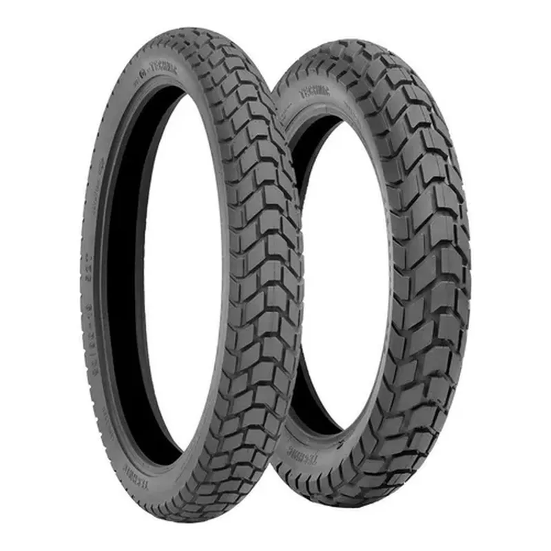 GENERICO - Pack De 2 Neumaticos Moto 90/90/19 + 110/90/17 Dual Mixto