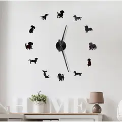 GENERICO - Reloj de pared Dachshund 3D para decoración del hogar
