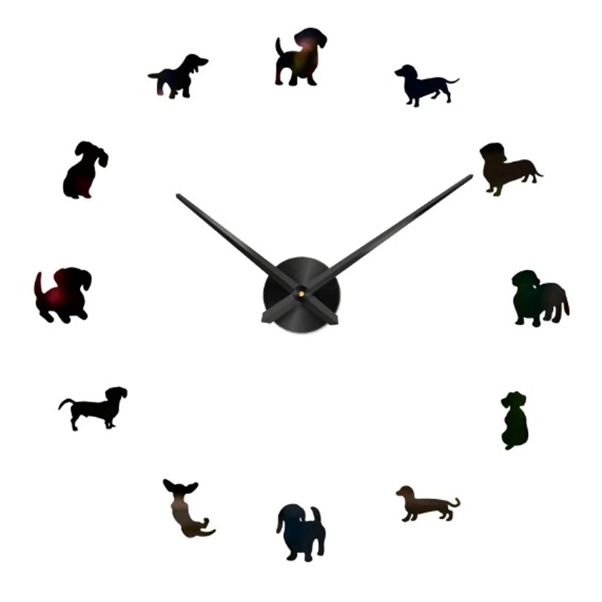 GENERICO - Reloj de pared Dachshund 3D para decoración del hogar