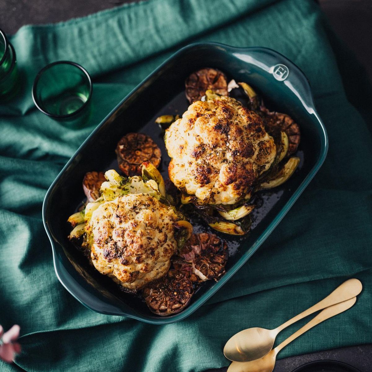 EMILE HENRY - Fuente Horno 365X235Cm Verde Oscuro