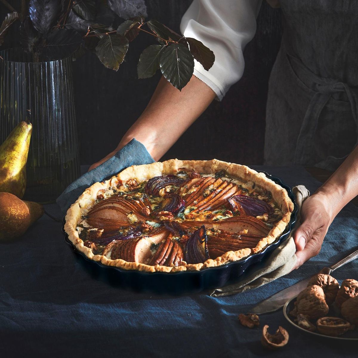 EMILE HENRY - Fuente Tarta 31 Cm Azul