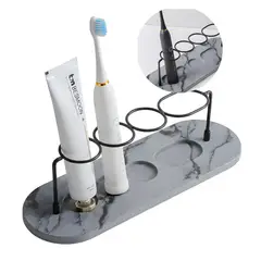 GENERICO - Soporte Porta Cepillos Pasta Dental Absorbente Diatomita Gris