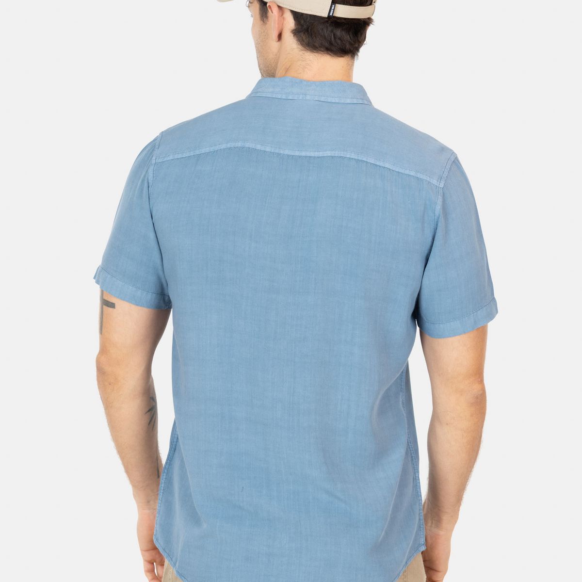 VOLCOM - Camisa MC Barlo Celeste Hombre Volcom