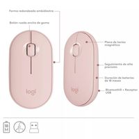 KIT TECLADO Y MOUSE INALAMBRICO USB ROSA MK470