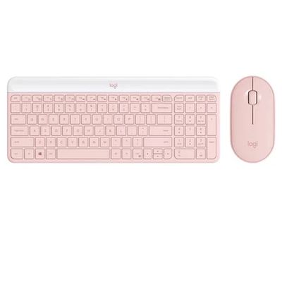 Imagen 2 del producto KIT TECLADO Y MOUSE INALAMBRICO USB ROSA MK470