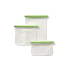 LEKUE - Set de 3 bolsas reutilizables planas