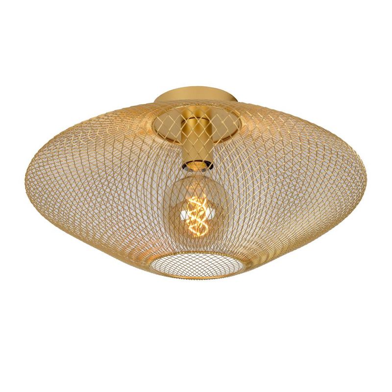 BOSCO - LAMPARA TECHO MESH OVAL DORADO Ø45cm 1XE27