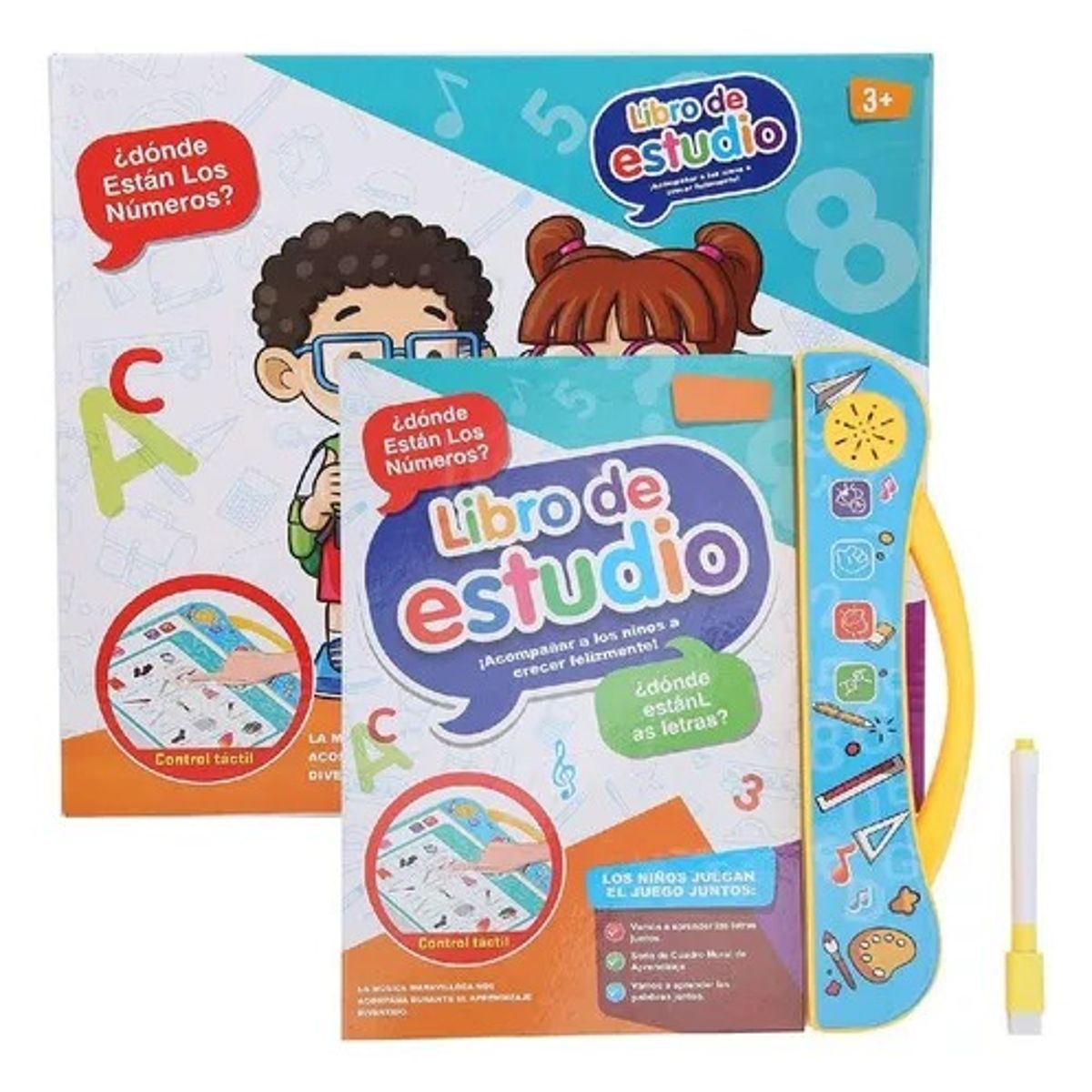 GENERICO - Libro Didáctico Interactivo Aprendizaje Bilingüe Para Niños