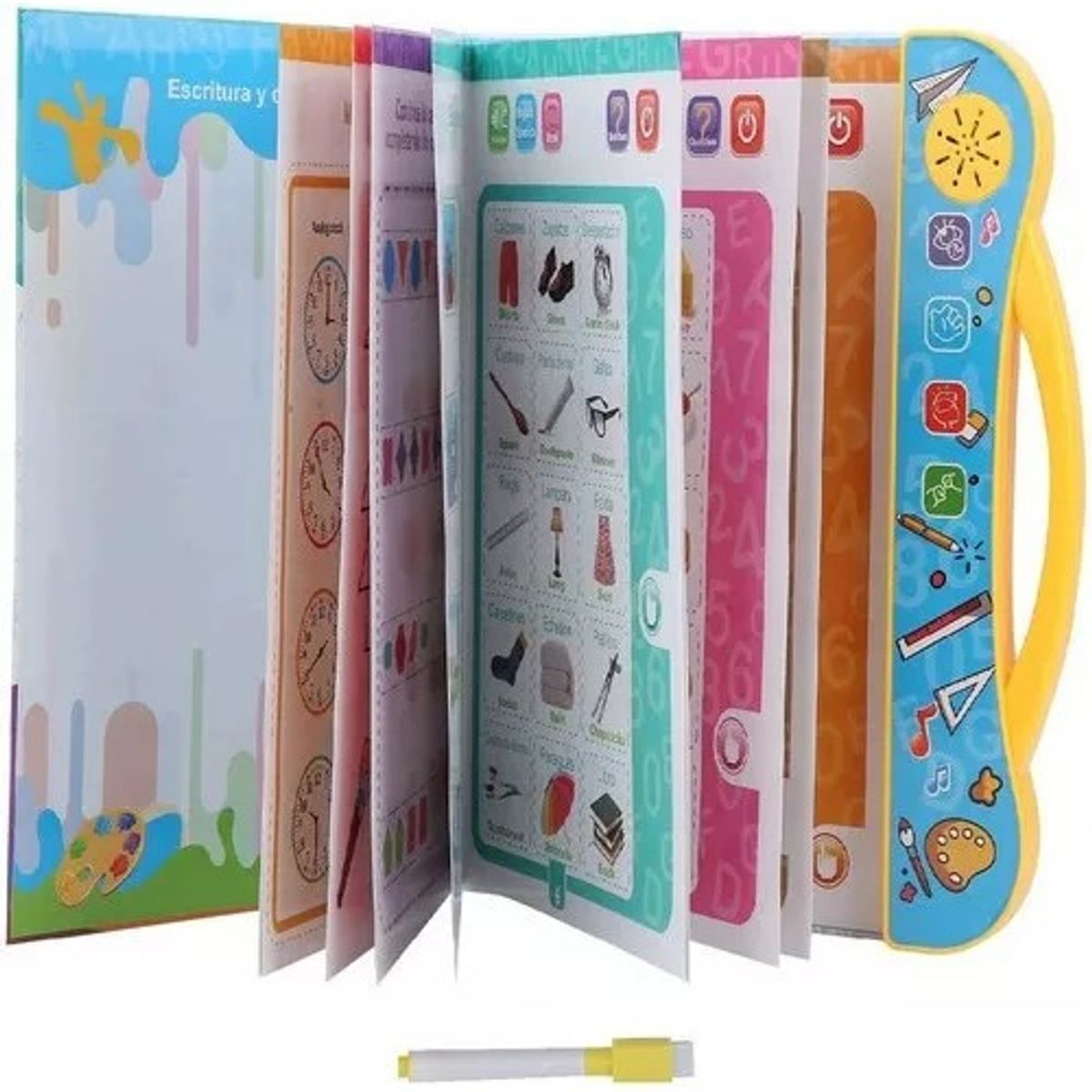 GENERICO - Libro Didáctico Interactivo Aprendizaje Bilingüe Para Niños