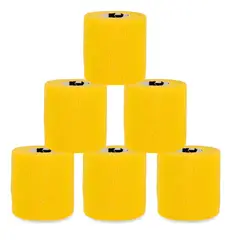 GENERICO - Pack X6 Cinta Para Vendaje Venda Coban Deporte 75mm X450cm Amarillo