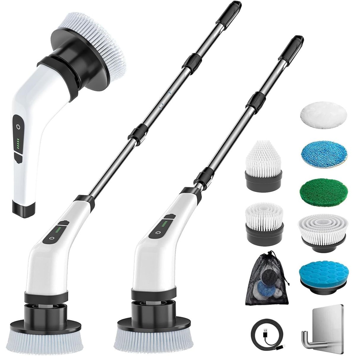 MOVI - CEPILLO ELÉCTRICO GIRATORIO 9 CABEZALES USB MULTIFUNCIÓN