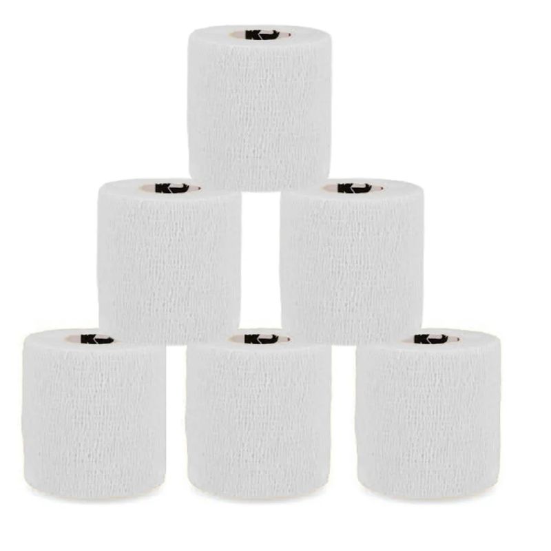 GENERICO - Pack X6 Cinta Para Vendaje Venda Coban Deporte 75mm X450cm Blanco