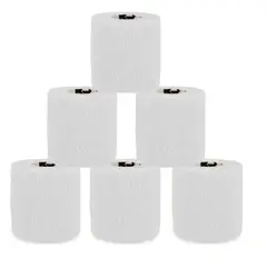 GENERICO - Pack X6 Cinta Para Vendaje Venda Coban Deporte 75mm X450cm Blanco