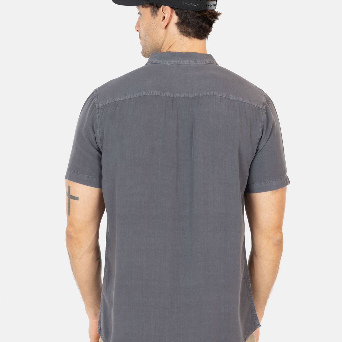 VOLCOM - Camisa MC Barlo Gris Hombre Volcom