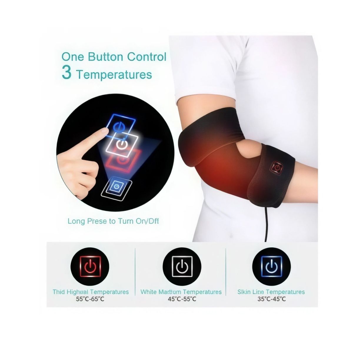 MOVI - Codera Eléctrica con 3 Niveles de Calor Terapéutico