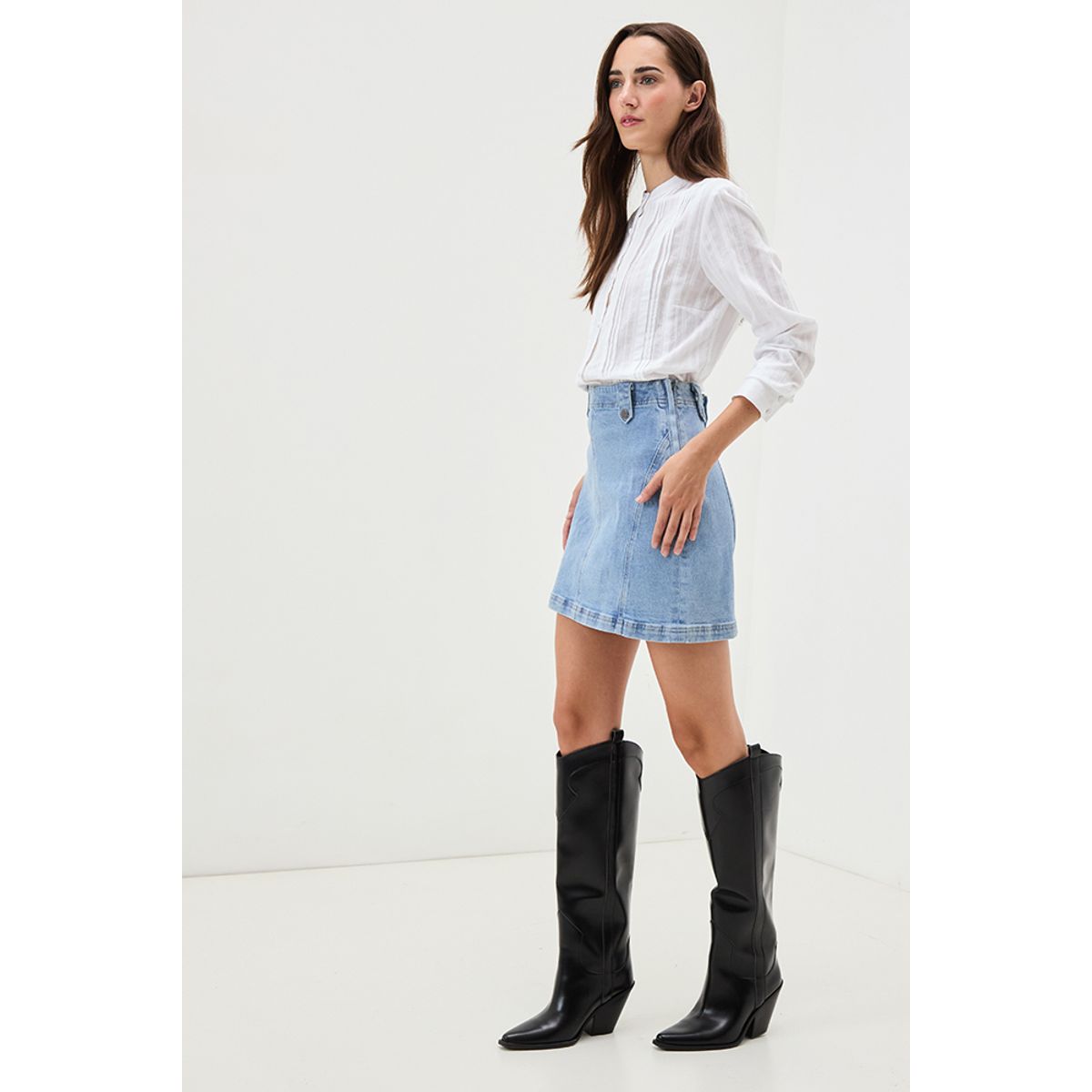 IO - Falda Corta Mujer Azul iO