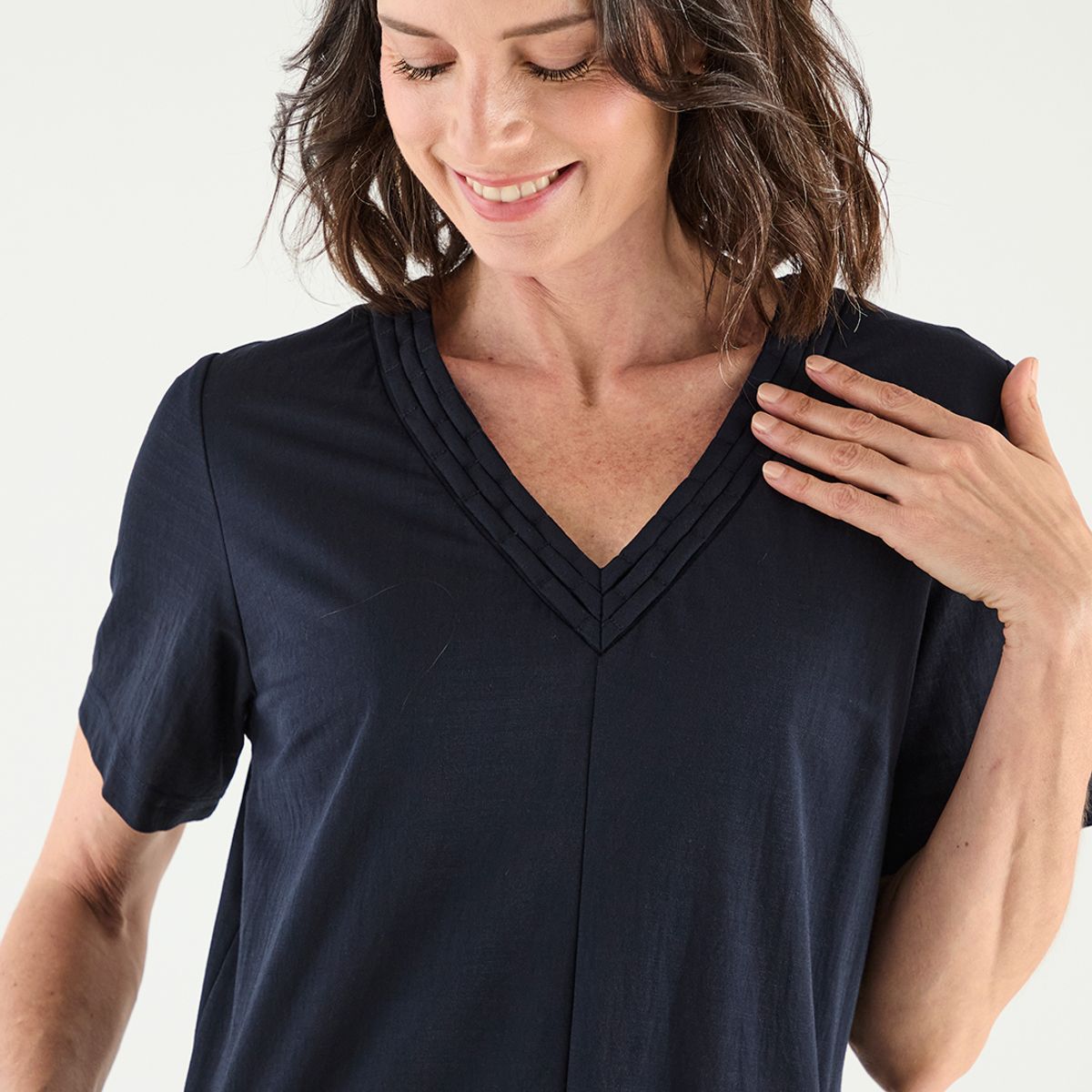 MA GRIFFE - Vestido Largo Azul Marino Mujer Magriffe