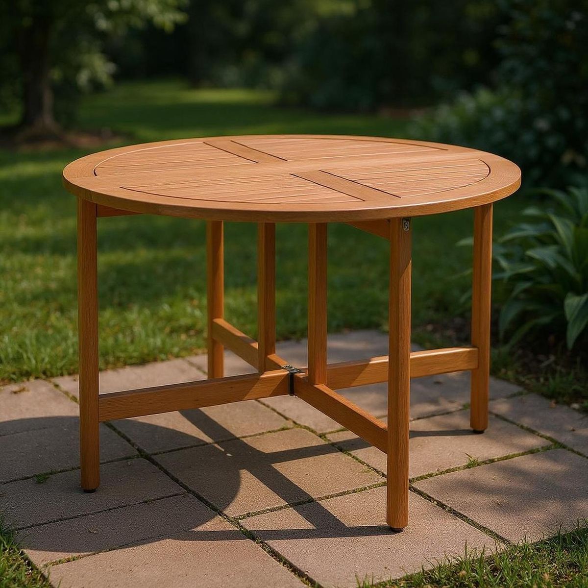 MIDTOWN - Mesa de Terraza Redonda Plegable Madera Pomona Midtown