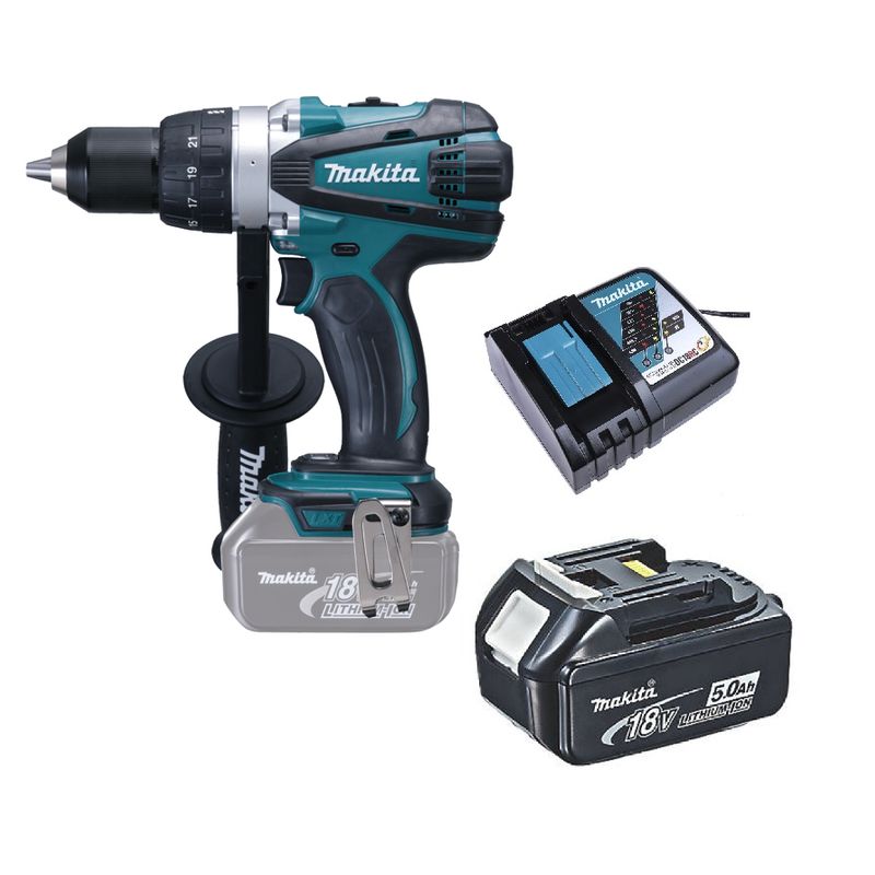 MAKITA - Taladro Atornillador 91 Nm Inalámbrico 18v Makita DDF458 (5 Ah)