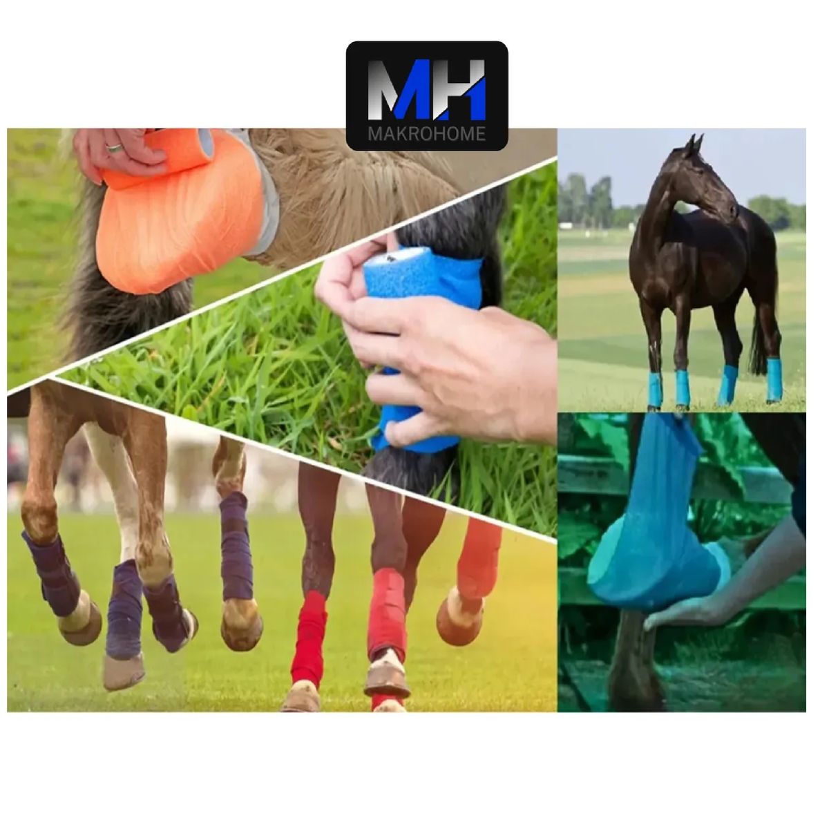 GENERICO - Pack X6 Cinta Para Vendaje Venda Coban Deporte 75mmx450cm Verde