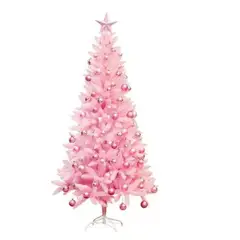 GENERICO - Árbol De Navidad 2.10 CM Color Rosado Decoración Navideña Año Nuevo