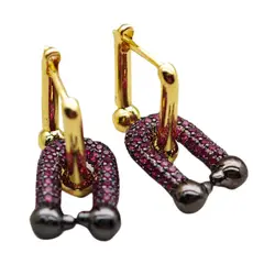 GENERICO - Aros Bañados en oro18k circones de colores