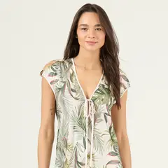 BARBIZON - Camisola de Dormir Sesgo Rosado Estampado