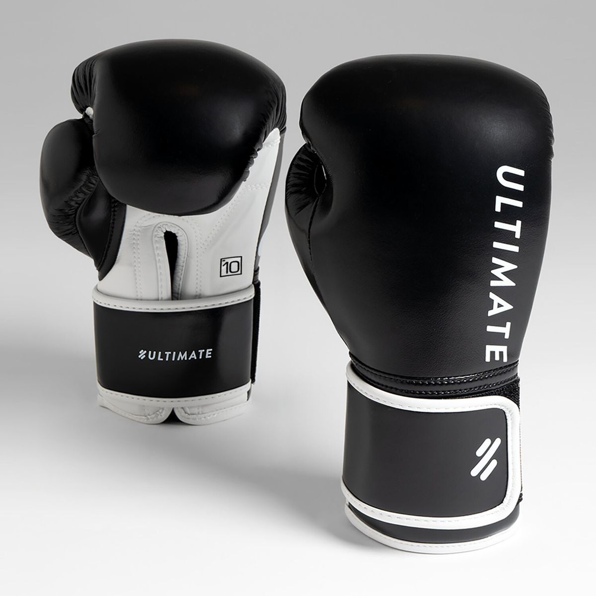 ULTIMATE FITNESS - GUANTE BOXEO ALI - BLACK AND WHITE 10 OZ