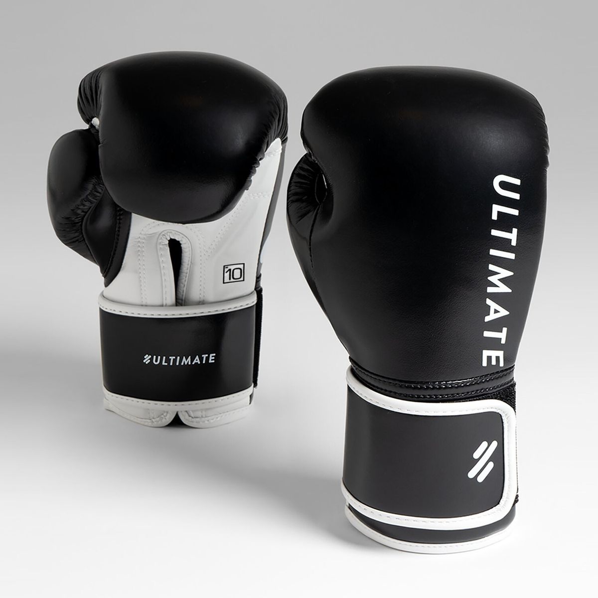 ULTIMATE FITNESS - GUANTE BOXEO ALI - BLACK AND WHITE 12 OZ