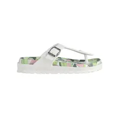 BAMERS - Sandalias Mujer New Capri Vegan Blanco Print