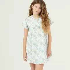 BARBIZON - Camisa de Dormir Niña Baby Paz Blanco Flor