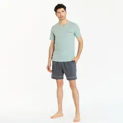 BARBIZON - Pijama de Hombre Berlin Short Verde