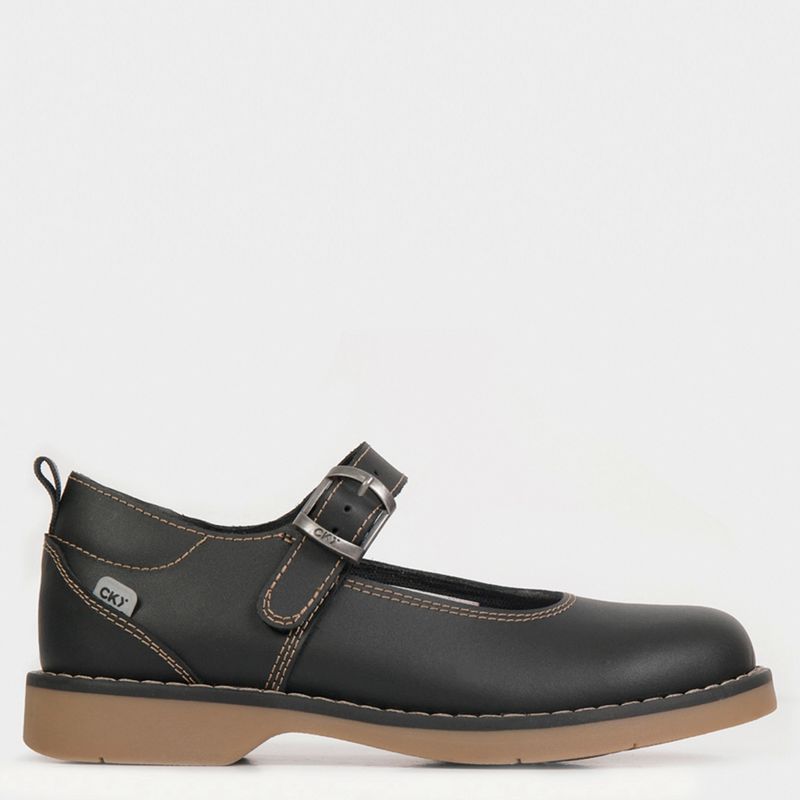 COLLOKY - Calzado Escolar Niña Cuero Negro Colloky (34 a 41)