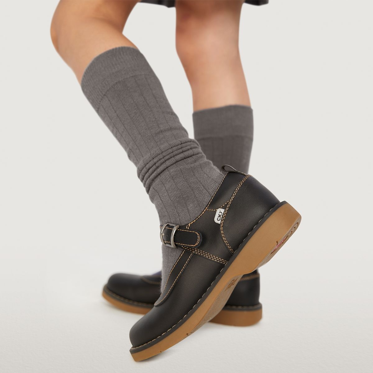 COLLOKY - Calzado Escolar Niña Cuero Negro Colloky (34 a 41)