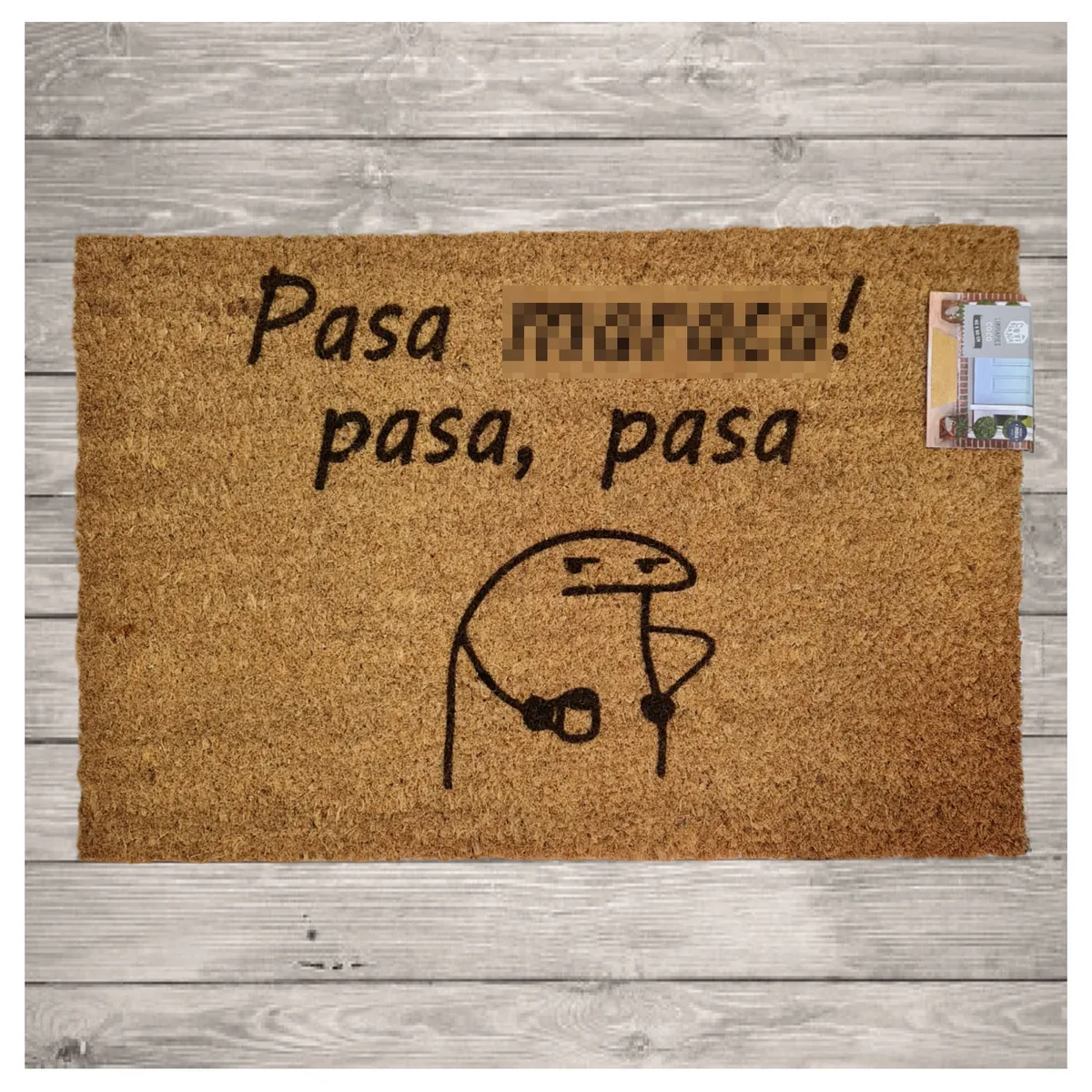 MORLAN - Alfombra Limpia Pies Tapete Personalizada Pasa Pasa Fibra De Coco