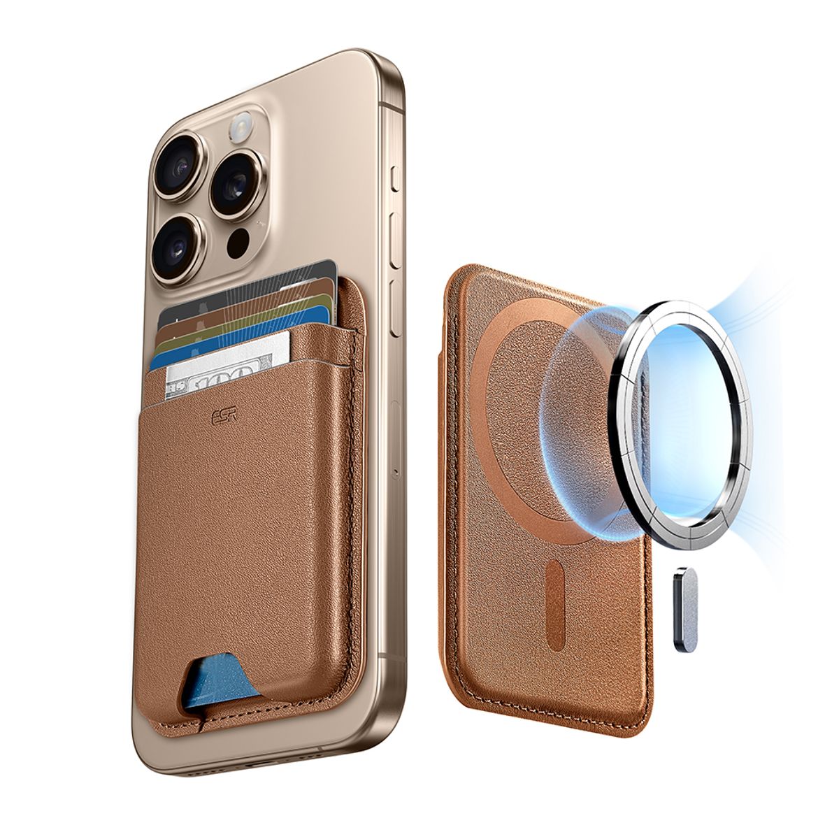 ESR - Tarjetero Magnético Para iPhone ESR Wallet Boost Café