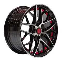 GENERICO - Set 4 Llantas 15x7 4X100/4X114 Et35 HURRACAN BM-UC-Red