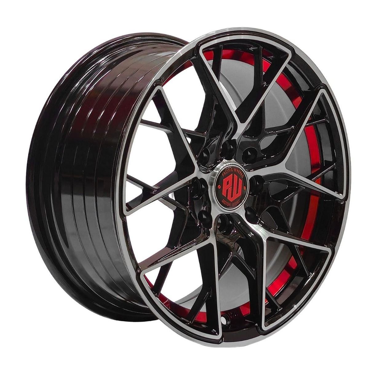GENERICO - Set 4 Llantas 15x7 4X100/4X114 Et35 MIGLIA BM-UC-Red