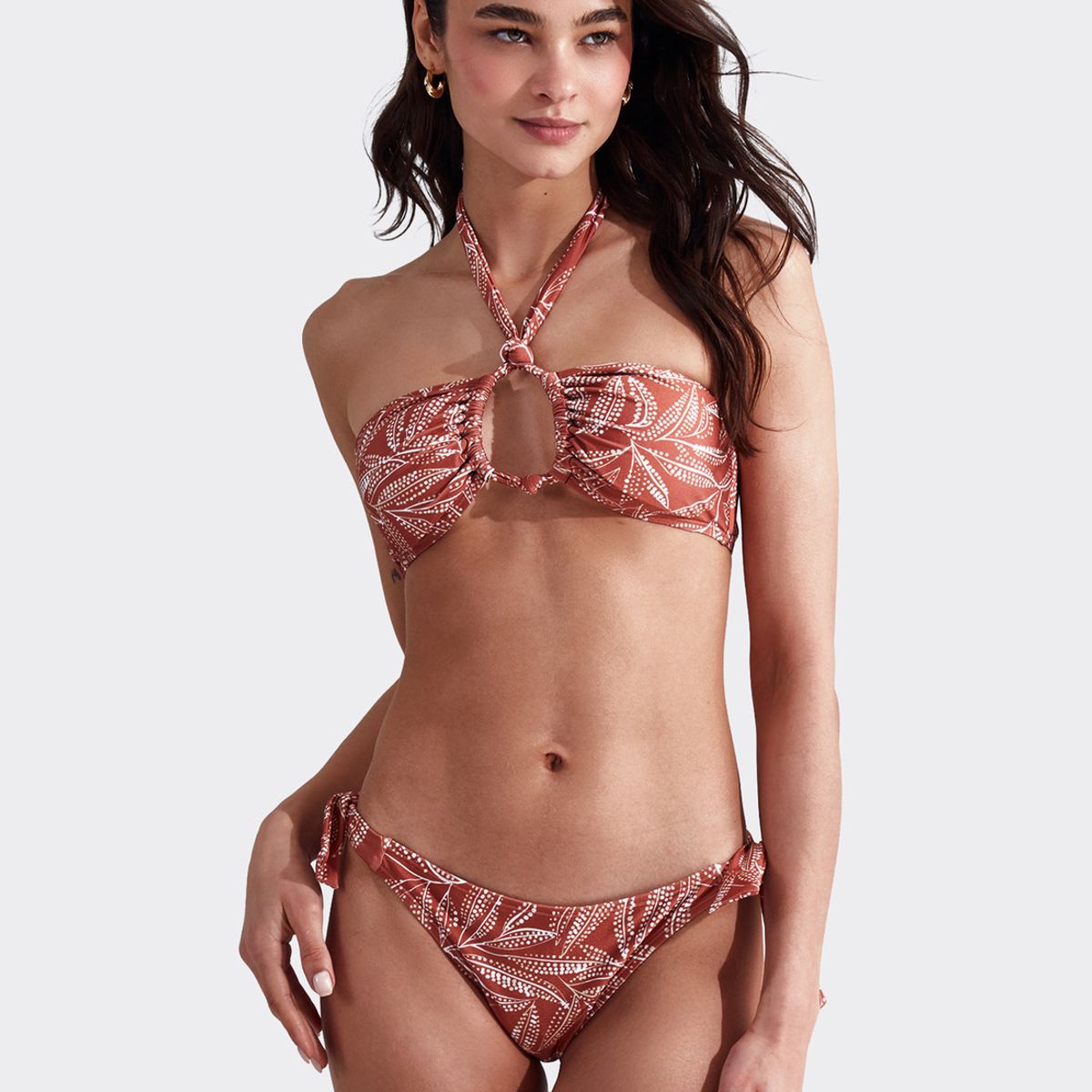 LOUNGE - Bikini Strapless Hojas Paradiso LOUNGE