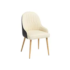 HABITA2 CHILE - Silla Tapizada con Patas Metálicas color Madera - Malala Wood