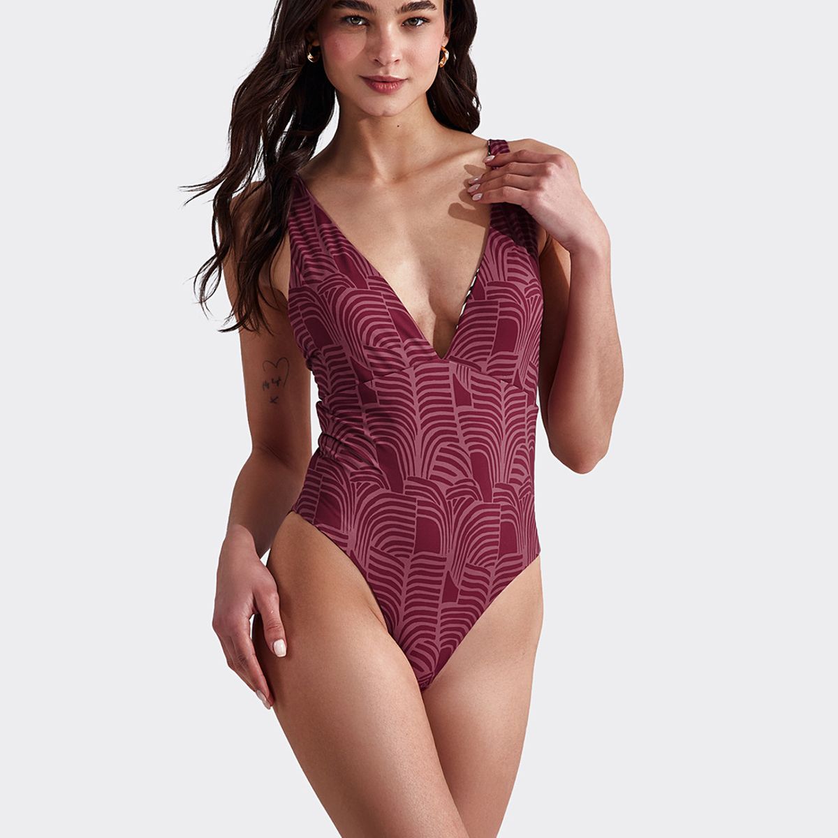 LOUNGE - Traje De Baño Hojas Paradiso Reversible LOUNGE