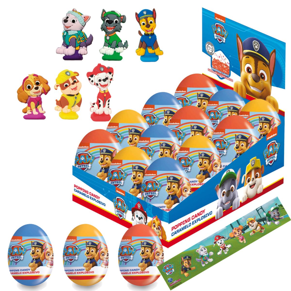 BRICKELL ACCESORIES - Brickell Huevo Sorpresa Paw Patrol con popping s/azucar 12ud