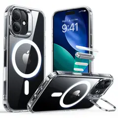 ESR - Carcasa Para iPhone 17 Hybrid Stash Stand Transparente