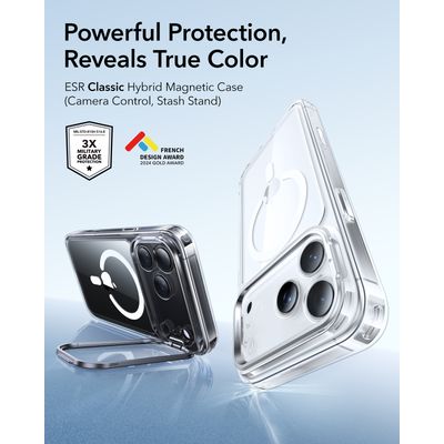 Imagen 2 del producto Carcasa Para iPhone 17 Pro Hybrid Stash Stand Transparente