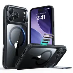 ESR - Carcasa Para iPhone 17 Pro Max Hybrid Stash Stand Negro