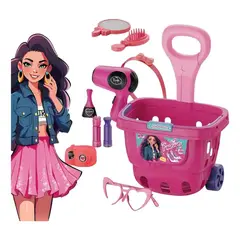 GENERICO - Carrito De Maquillaje Con Accesorios De Belleza Para Niñas