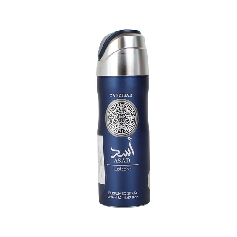 LATTAFA - Desodorante Lattafa Asad Zanzibar Perfumed Spray 200 Ml Hombre - Azul
