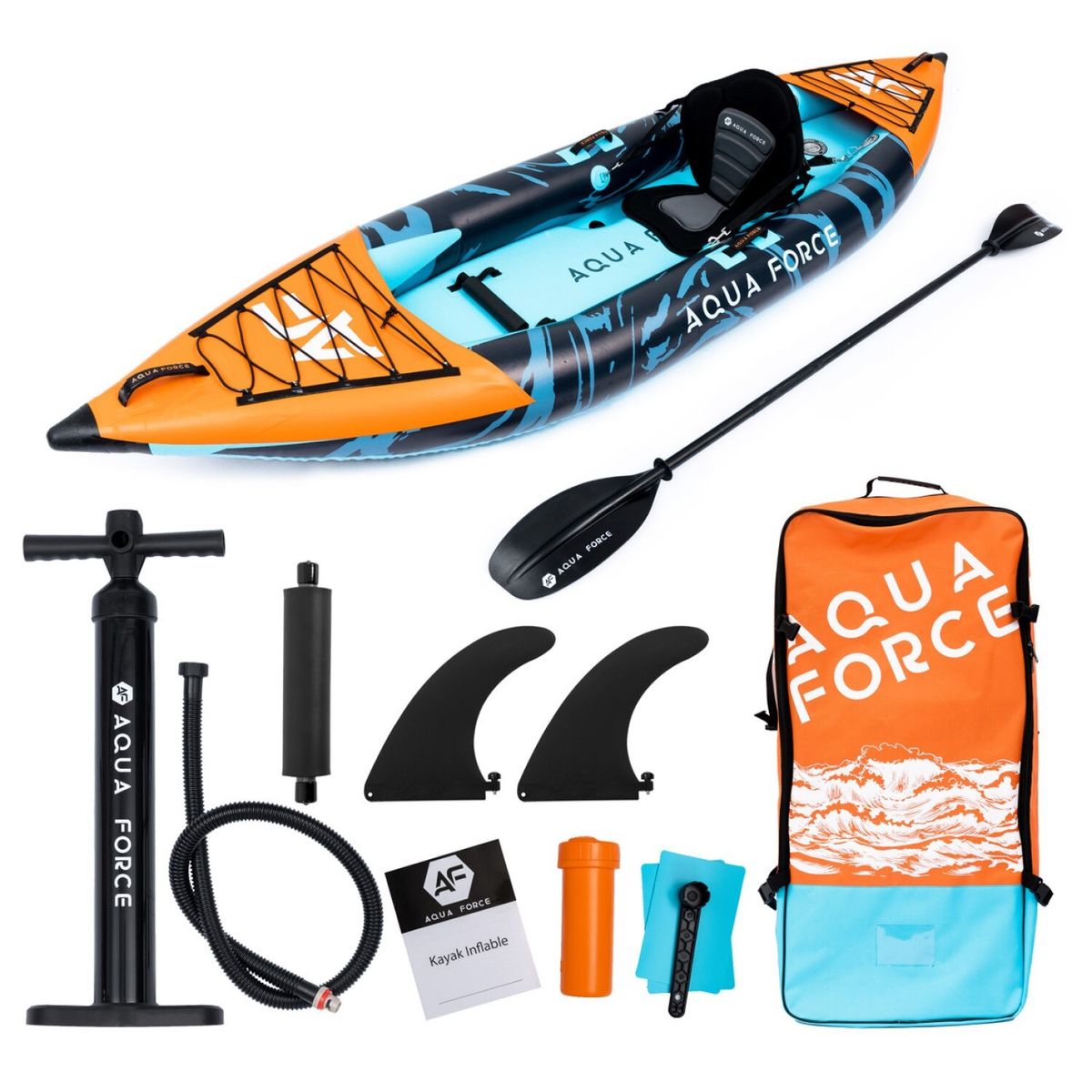 AQUA FORCE - KAYAK INFLABLE DROP STITCH 1 PERSONA 320 CM HONU